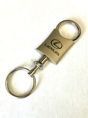 Lexus Silver Metal Keyring with Logo - Men Accessories